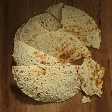 Geleneksel Meksika tortilla ekmeği 