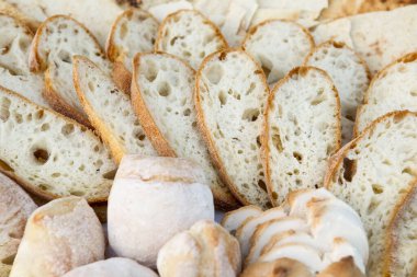 ev yapımı ekmek dilimlerini yakın çekim