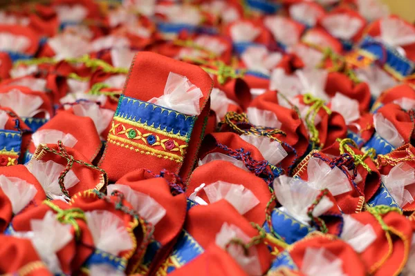 Favors Material Patterns Typical Costume Desulo Sardinia — Stock Photo, Image