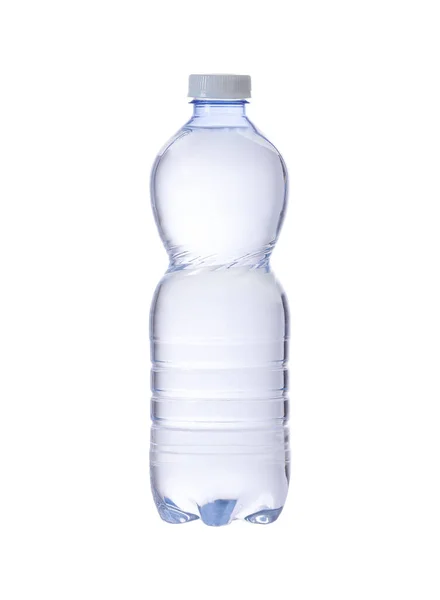 白い背景に隔離された透明な水のボトルは — ストック写真