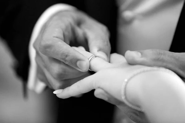 Imagem Casamento Uma Mão — Fotografia de Stock