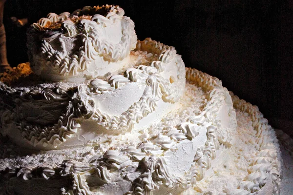 Tårta Dekorerad Med Grädde — Stockfoto