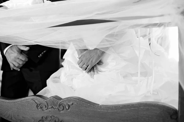 Γαμπρός Και Νύφη Στο Γάμο — Φωτογραφία Αρχείου