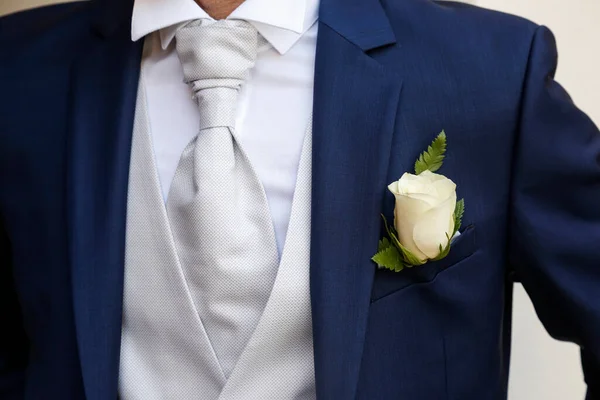 Groom Blue Suit — Stock Photo, Image
