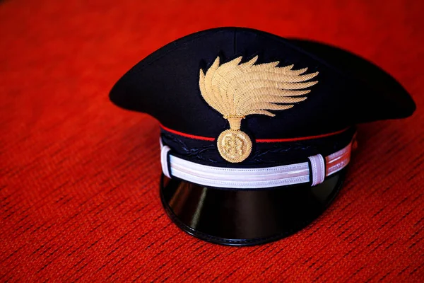 Military Uniform Cap Table — Stock Photo, Image