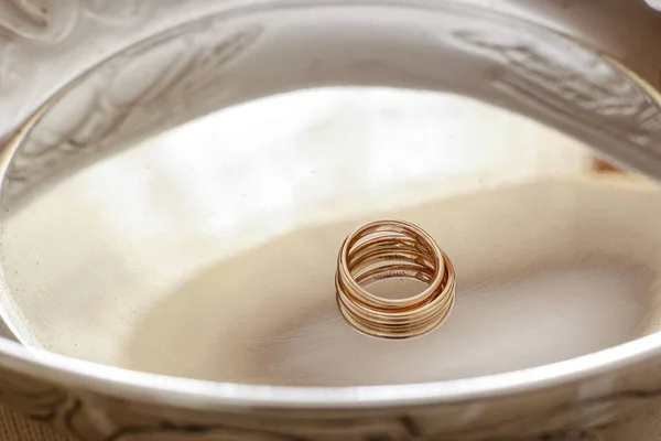 Güzel Bir Nikah Yüzüğünün Yakın Çekimi — Stok fotoğraf