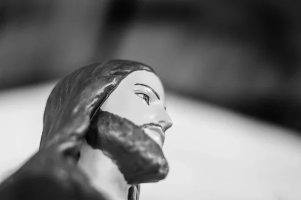 Ісус Христос Статуя Розмитим Тлом — стокове фото