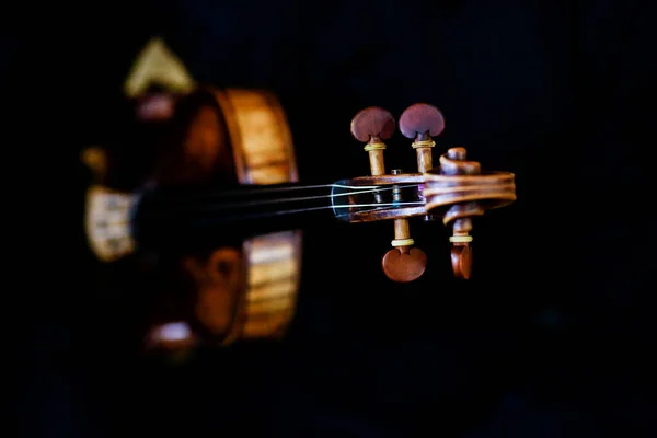 Régi Hegedű Közelről — Stock Fotó