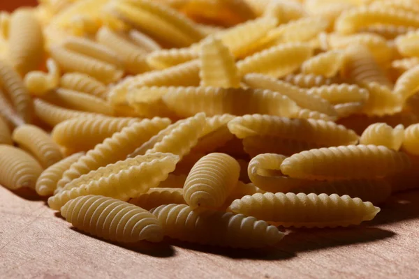 Raw Pasta Wooden Table — Stock Photo, Image