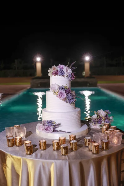 美しい結婚式のテーブル デコレーション — ストック写真