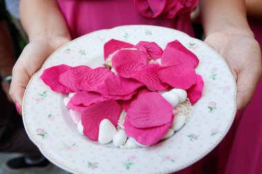 Düğün süslemeleri yakın çekim