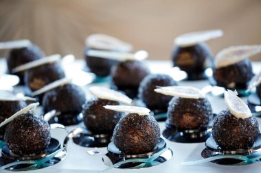 Lezzetli taze meyve tatlısı, yemek 