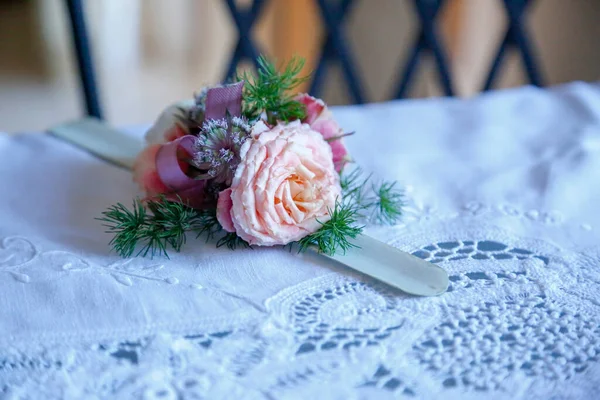 Свадебный Букет Розовых Пионов Пионов Пионов — стоковое фото