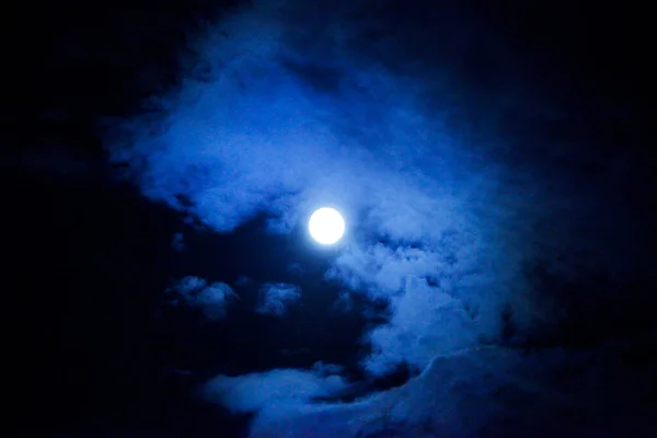 밤하늘의 보름달 — 스톡 사진