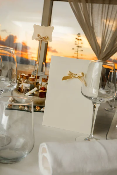 Hochzeitstisch Restaurant — Stockfoto