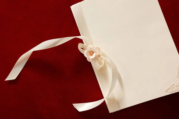 White Wedding Invitation Card — Stock Photo, Image