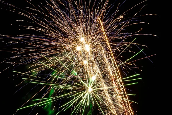 Firework Black Background Celebration — Stock Photo, Image