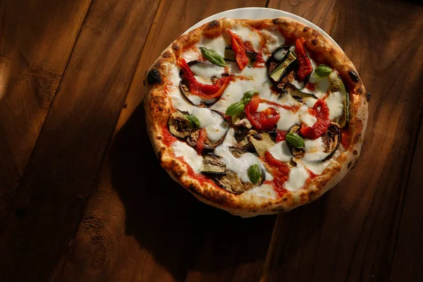 Finom Keverék Pizza Olasz Ételek — Stock Fotó