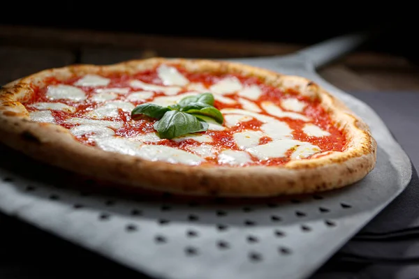 Pizza Fromage Mozzarella Tomates Basilic — Photo