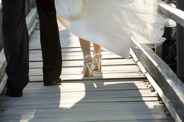 Dia Casamento Noiva Noivo — Fotografia de Stock