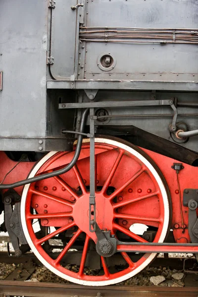 Vintage Locomotiva Vapor Perto — Fotografia de Stock