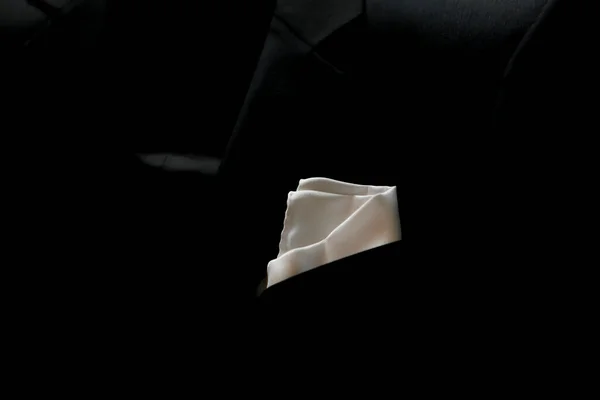 Costume Mariage Blanc Cravate — Photo