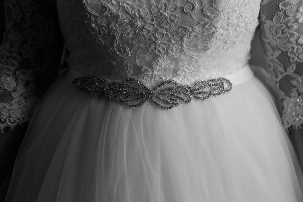 Όμορφο Φόρεμα Για Μια Νύφη Νυφικό — Φωτογραφία Αρχείου