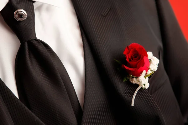Красная Роза Свадебный Букет — стоковое фото