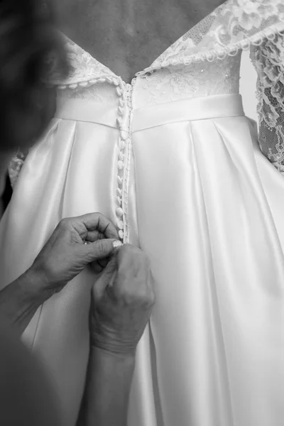 Крупним Планом Весільна Сукня — стокове фото