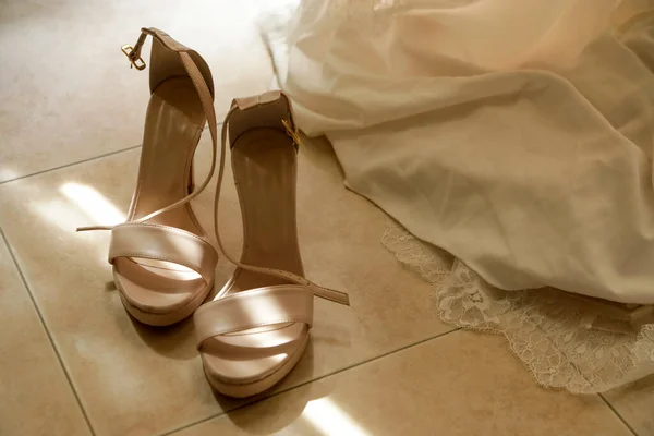Обувь Невесты Свадебные Аксессуары — стоковое фото