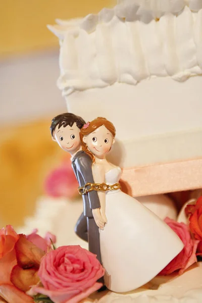 Wedding Cake Bride Groom — Stock Photo, Image