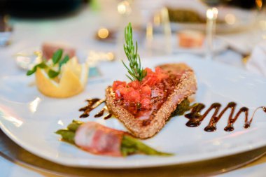 Lezzetli yiyeceklerin yakın görüntüsü 