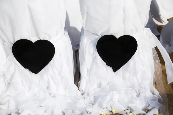 Close Zicht Mooie Feestelijke Bruiloft Decor — Stockfoto