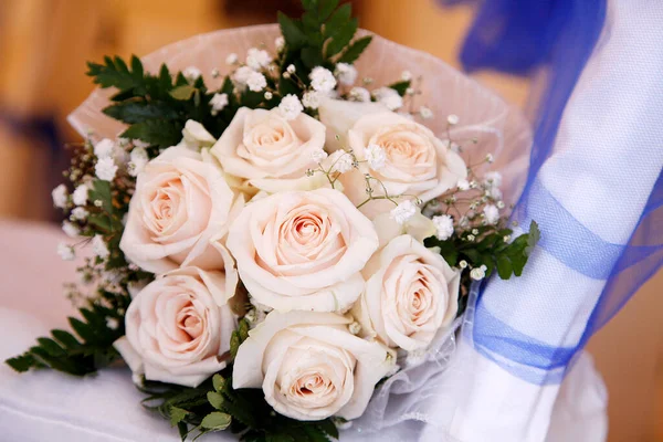 Wedding Bouquet Table — Stock Photo, Image