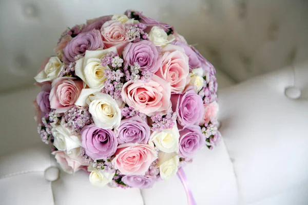 Buquê Flores Dia Casamento — Fotografia de Stock