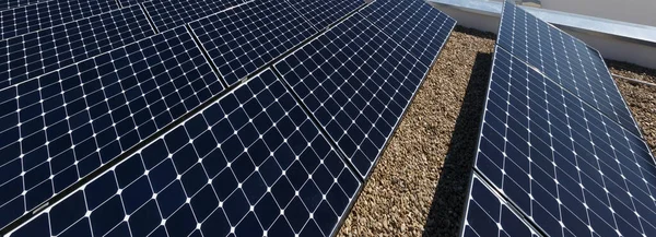 Close Photovoltaic Solar Panels — Stock Photo, Image