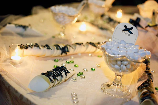 婚礼装饰用蜡烛 — 图库照片