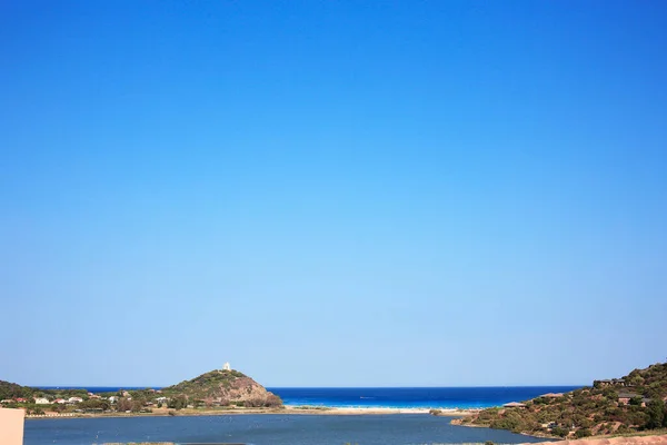Vacker Bild Havet Kust Med Blå Himmel Bakgrunden — Stockfoto