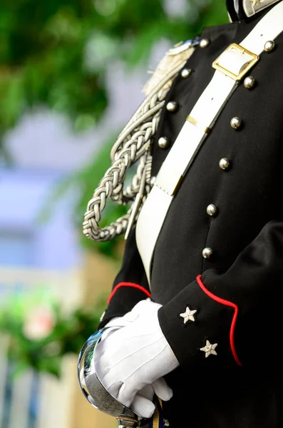 Close Military Soldier Uniform — Stock Photo, Image