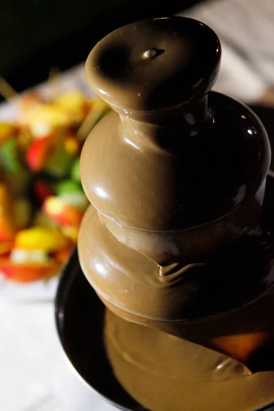 Крупный План Вкусного Шоколадного Десерта — стоковое фото