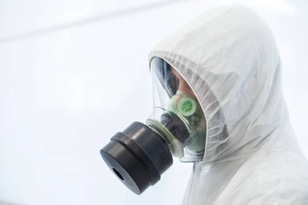 Técnico Salas Desinfección Equipadas Con Equipo Está Preparando Para Desinfectar — Foto de Stock