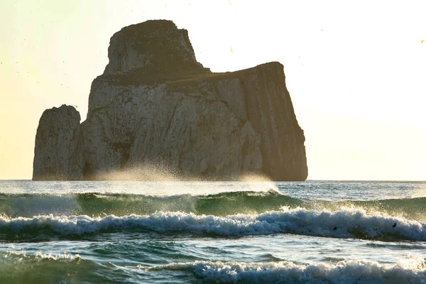 Widok Pan Zucchero Wybrzeże Masua Sardynia Włochy — Zdjęcie stockowe