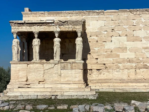 アテネのアクロポリス側のデルフィにあるアポロ神殿は — ストック写真