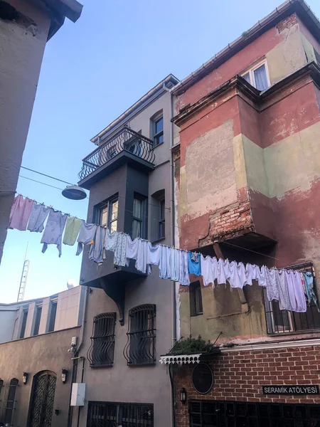 Сушка Одежды Улице Венице Италия — стоковое фото