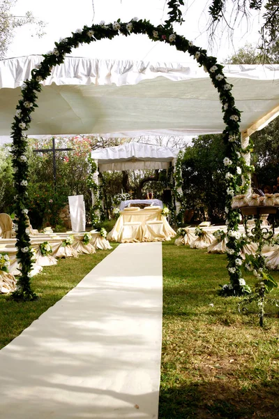 Wedding Ceremony Flowers Garden — Foto de Stock
