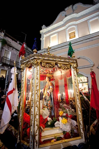 Chariot Feast Sant Efisio Cagliari Sardinia Italy — Stock Photo, Image