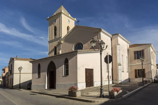 Exterior Church San Pietro Apostolo Giba Sassari Sardinia — Stock Photo, Image