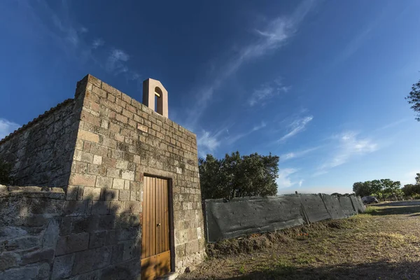 Zewnątrz Kościoła Bizantyjskiego San Pietro Giba Sassari Sardynia — Zdjęcie stockowe