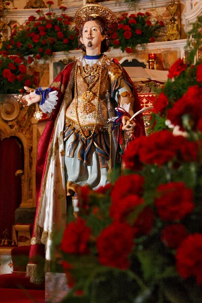 聖エフィシオの像 サルデーニャのカリアリでのSant Effisioの祭り — ストック写真