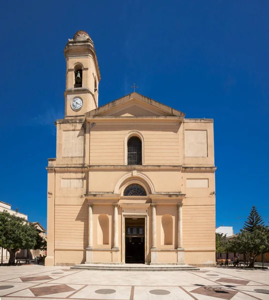 Iglesia Virgen María Asunción Selargius Cagliari Cerdeña —  Fotos de Stock